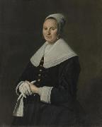 Frans Hals Portrait of woman with gloves. oil